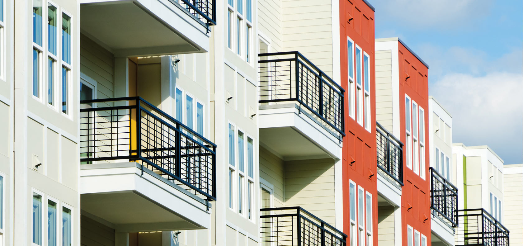 Flats with a balcony 