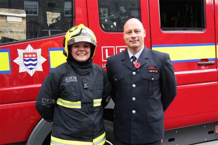 crew manager, victoria, and her firefighter dad make