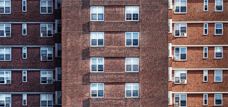 Brick high rise building 