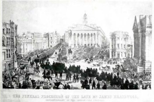 The funeral procession of James Braidwood