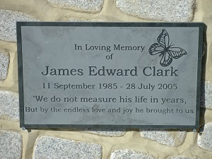 Plaque for James Clark.