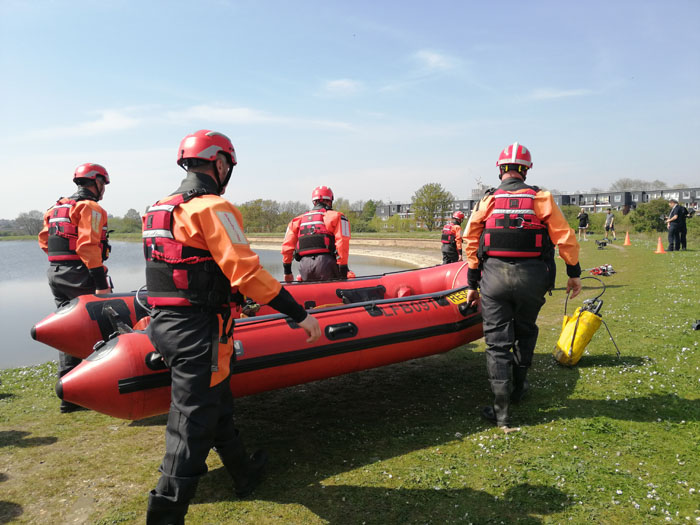 Rescue boat.