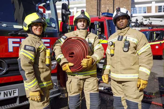 Three firefighters