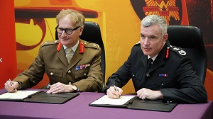 Assistant Chief of Defence Staff Major Gen Brookes-Ward and Commissioner Andy Roe