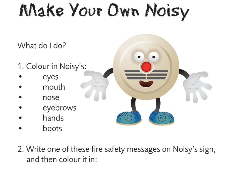 Make your own Noisy the alarm character