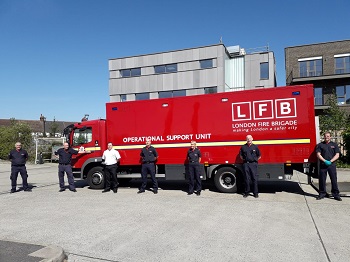 Brigade staff delivering protective equipment 