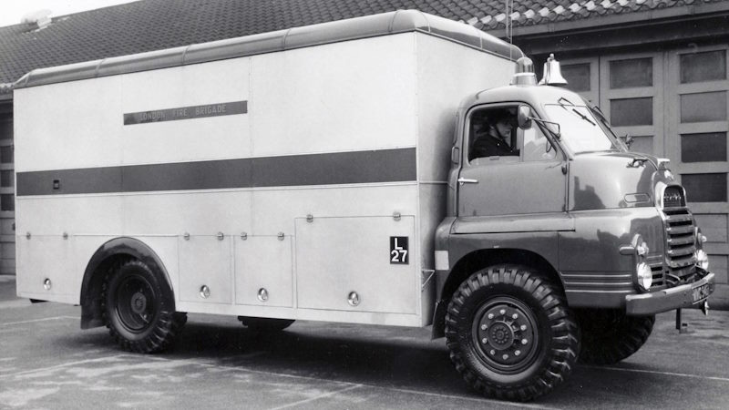 Hose Laying Lorry At Barking Transferred To Lfb From Essex Fire Service In 1965